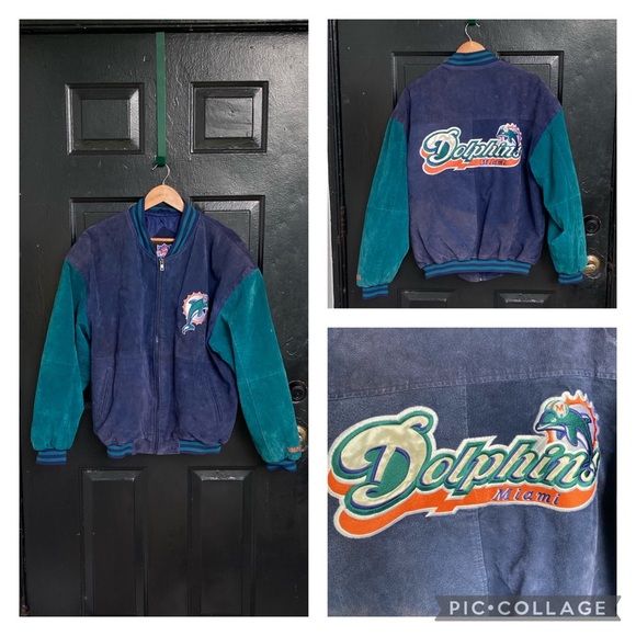 NFL Other - Vintage Miami Dolphins Suede Leather Jacket